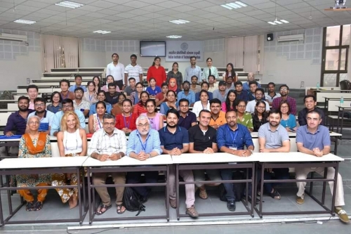 Participants from Laos, Iran, Indonesia, Myanmar, Philippines, and India with the speakers from Europe and India (first row).