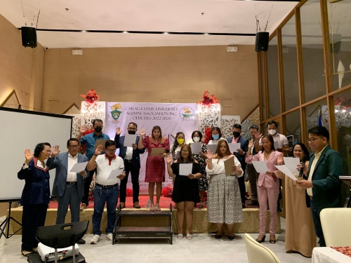 CSU Prexy Inducts CSUAAI Main Campus Officers 2022-2024