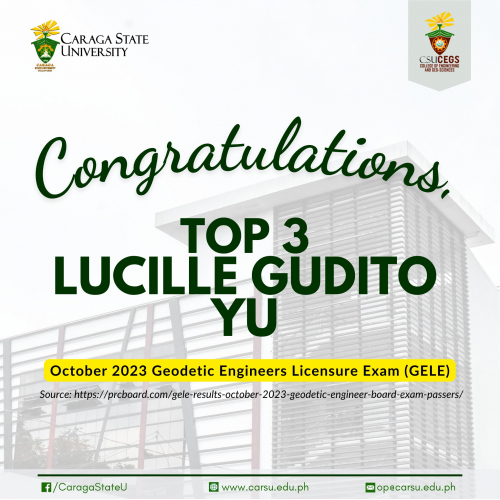 CSUans devour top spots in latest Geodetic Engineering licensure exam results