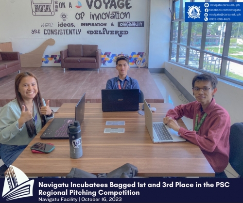 Navigatu's SnapScout and ClassMeet startup team won 1st and 3rd Place in the Philippine Startup Challenge - Regional Pitching Competition