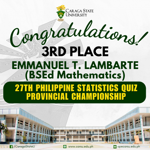 CSU wins 1st and 3rd places in PSA's Provincial Statistics Quiz