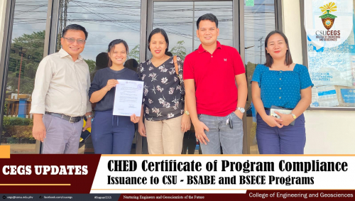 CHED grants Certificate of Program Compliance to BSABE and BSEcE programs