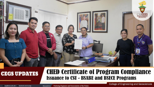 CHED grants Certificate of Program Compliance to BSABE and BSEcE programs