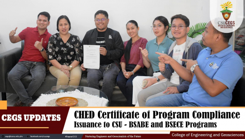 CHED grants Certificate of Program Compliance to BSABE and BSEcE programs