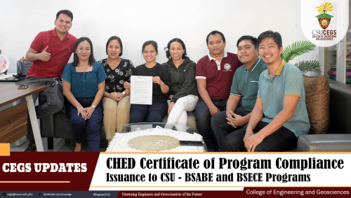 CHED grants Certificate of Program Compliance to BSABE and BSEcE programs