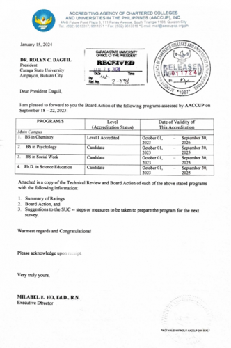 AACCUP, Inc. awards Level I and Candidate statuses to four programs