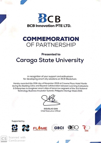 Photos in the BCB Presentation of Certificate