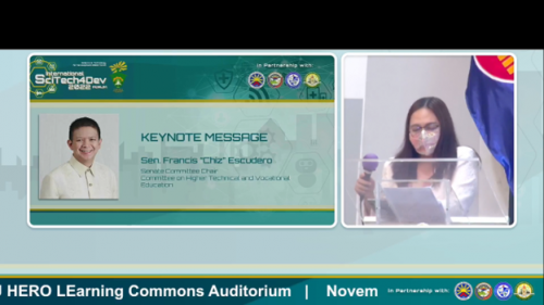  Sen. Chiz Escudero Inspires i-SciTech4Dev 2022 Forum Participants