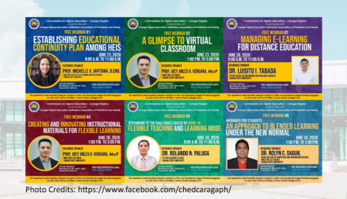 CHED Caraga and CSU Conduct Free Webinars  on Virtual Capacity Building for HEIs Stakeholders