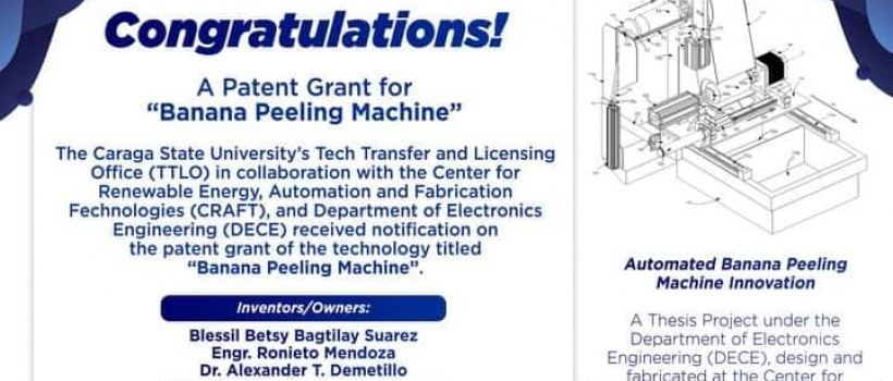 CSU-TTLO with CreATE and CEGS- DABE get Patent from IPOPHL 