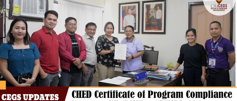 CHED grants Certificate of Program Compliance to BSABE and BSEcE programs
