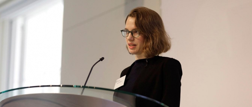 Ms. Antonia Kerle, the Project Manager of The Economist Intelligence Unit (The EIU) presented the results of the Global Engineering Capability Review. Photo courtesy of the RAEng.