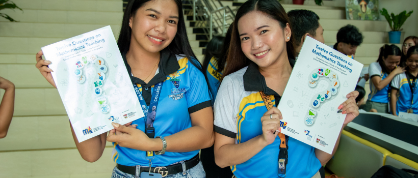 BSED Mathematics students receive books from Singaporean professor