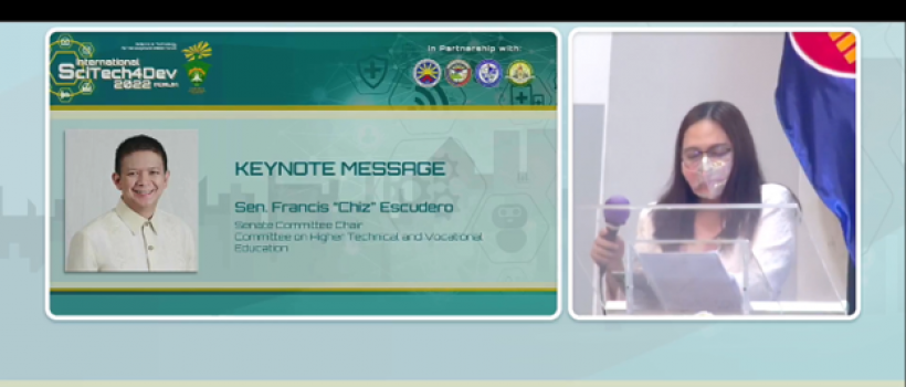  Sen. Chiz Escudero Inspires i-SciTech4Dev 2022 Forum Participants