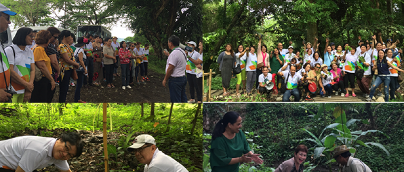 Butuanon Balikbayan plant trees at CSU Eco-Park
