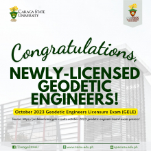 CSUans devour top spots in latest Geodetic Engineering licensure exam results
