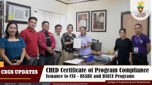 CHED grants Certificate of Program Compliance to BSABE and BSEcE programs
