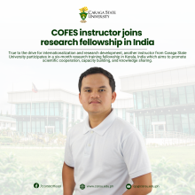 CoFES instructor joins research fellowship in India