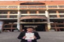 Mr. Rashen Lou M. Omongos at the National Sun Yat-sen University, Kaohsiung City, Taiwan during the 2020 Taiwan-Philippines Bilateral Symposium on Chemical Science and Technology and Workshop on Chemical Science and Marine Technology.
